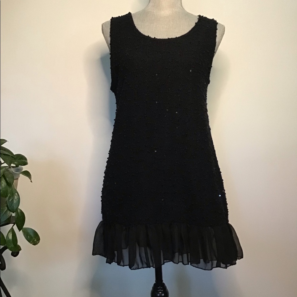 Black knit dress